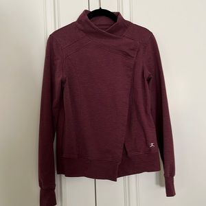 Danskin wrap sweater with thumbholes, S